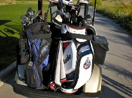 Staff bag 2025 on golf cart